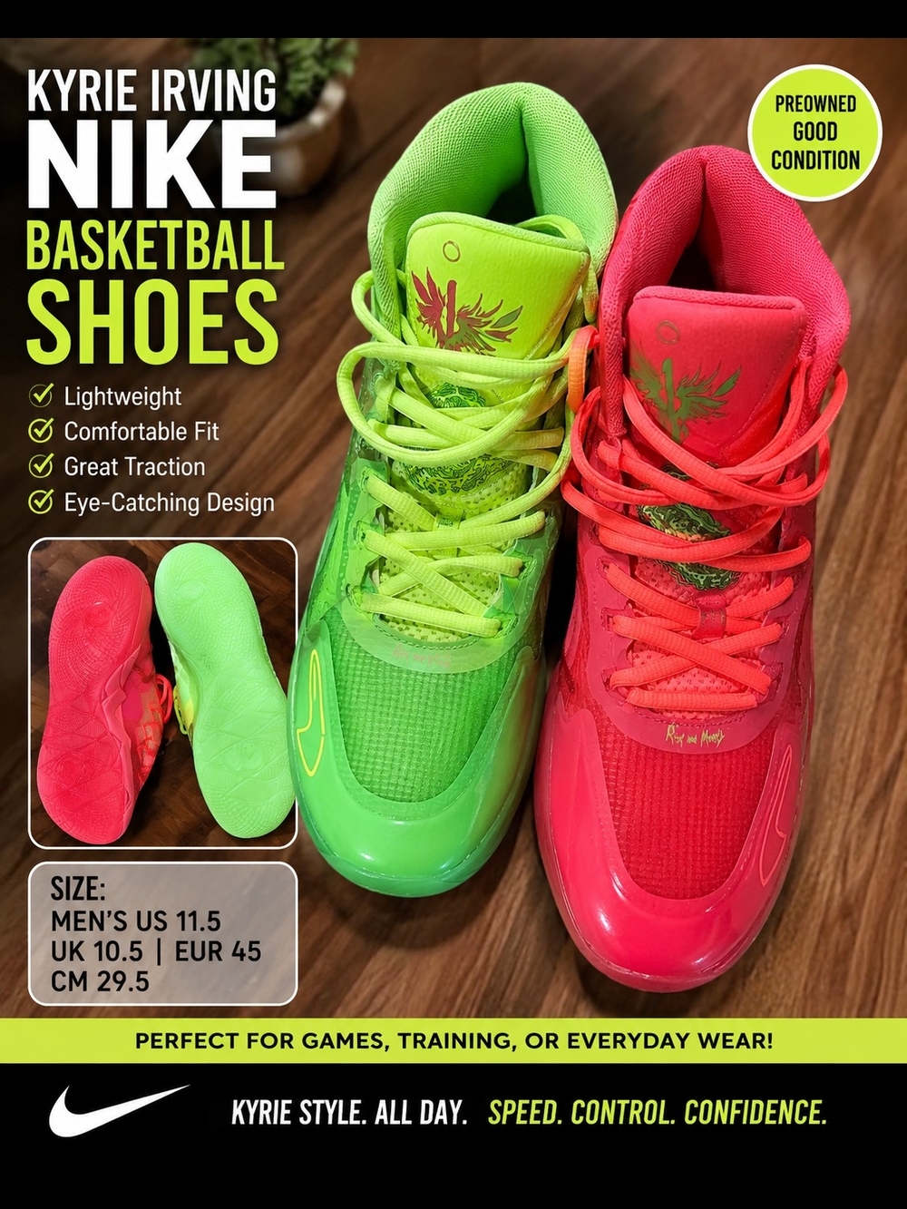Nike Kyrie Basketball Shoes – Men's US 11.5